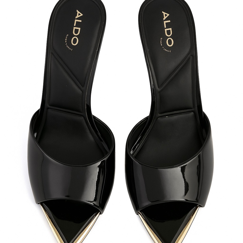 Aldo Black Mules Sleek and Versatile Footwear